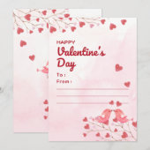 Cartes Pour Fêtes Annuelles fête des valentines (Devant / Derrière)