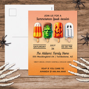 Cartes Pour Fêtes Annuelles Fête d'été d'Halloween Spooktacular de Summerween