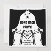 Cartes Pour Fêtes Annuelles Fête d'Halloween d'écrasement d'os de squelette en (Dos)