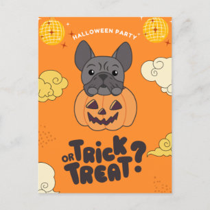Cartes Pour Fêtes Annuelles Fête d'Halloween Trick Or Treat Bouledogue Françai