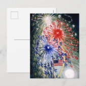 Cartes Pour Fêtes Annuelles Fête du 4 juillet (Devant / Derrière)