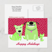 Cartes Pour Fêtes Annuelles Fête du chien Walker (Devant / Derrière)