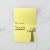 Cartes Pour Fêtes Annuelles Fête du coucher de soleil du baobab (Intérieur)