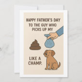 Cartes Pour Fêtes Annuelles Fête du Père du Chien Funny Papa (Devant)