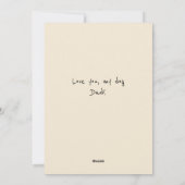 Cartes Pour Fêtes Annuelles Fête du Père du Chien Funny Papa (Dos)