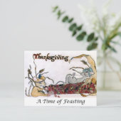 Cartes Pour Fêtes Annuelles Fête du Rat de Thanksgiving (Debout devant)