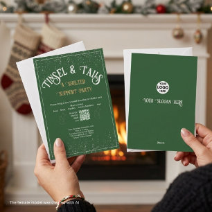 Cartes Pour Fêtes Annuelles Fête du refuge pour animaux Tinsel & Tails