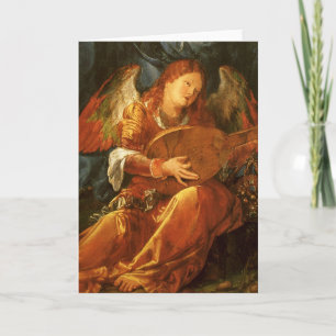 Cartes Pour Fêtes Annuelles Fête du Rose Garlands Angel par Albrecht Durer
