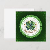 Cartes Pour Fêtes Annuelles Fête du shamrock (Devant / Derrière)
