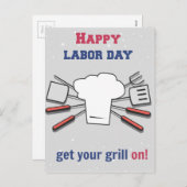 Cartes Pour Fêtes Annuelles Fête du travail (Devant / Derrière)