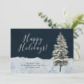 Cartes Pour Fêtes Annuelles Fête élégante moderne d'hiver (Debout devant)