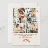 Cartes Pour Fêtes Annuelles Fête Noël Beige Boho Bow Ribbon 5 Photo (Dos)