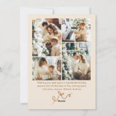 Cartes Pour Fêtes Annuelles Fête Noël Boho Beige Bow Ribbon 5 Photo (Dos)