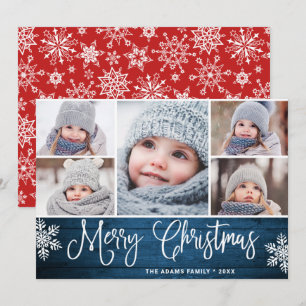 Cartes Pour Fêtes Annuelles Fête Noël Holly Berry Rustic 5 PHOTO