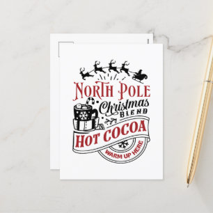 Cartes Pour Fêtes Annuelles Fête Noël Pôle Nord cacao chaud