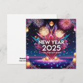 Cartes Pour Fêtes Annuelles Fête Nouvel An (Devant / Derrière)