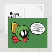 Cartes Pour Fêtes Annuelles Fête "Outthis World" MARVIN MARTIAN™ (Devant / Derrière)