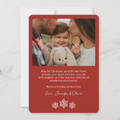 Cartes Pour Fêtes Annuelles Fête rouge foncé Scribbles Arch Joyeux Noël (Dos)