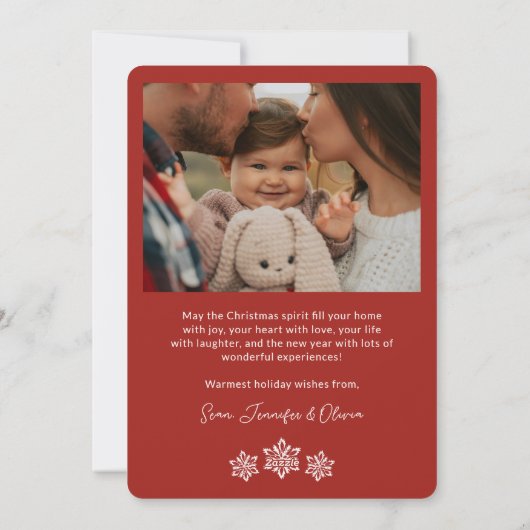 Cartes Pour Fêtes Annuelles Fête rouge foncé Scribbles Arch Joyeux Noël (Dos)