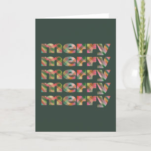 Cartes Pour Fêtes Annuelles Fête Unique Rouge Vert Carreaux Joyeux Noël