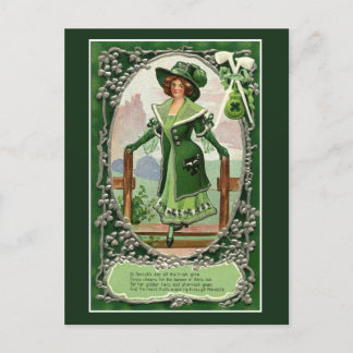 Cartes Pour Fêtes Annuelles Fête vintage des femmes irlandaises St. Patrick