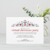 Cartes Pour Fêtes Annuelles Fête Virtuelle de Noël Cheval Dala Art Populaire N (Debout devant)