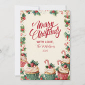 Cartes Pour Fêtes Annuelles Fêtes Cupcake Cheval Noël (Devant)