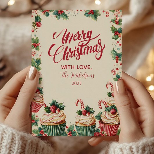 Cartes Pour Fêtes Annuelles Fêtes Cupcake Cheval Noël