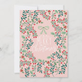 Cartes Pour Fêtes Annuelles Fêtes de Noël de Holly Berries et Greenery (Devant)