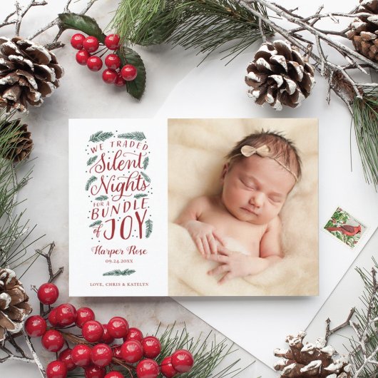 Cartes Pour Fêtes Annuelles Fêtes de Noël du premier bébé