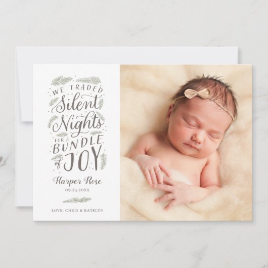 Cartes Pour Fêtes Annuelles Fêtes de Noël du premier bébé (Devant)