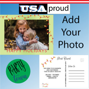 Cartes Pour Fêtes Annuelles Fêtes de Noël 🎄 Lime Cadre photo vert