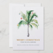 Cartes Pour Fêtes Annuelles Fêtes de Noël Palm Tree (Devant)