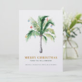 Cartes Pour Fêtes Annuelles Fêtes de Noël Palm Tree (Debout devant)