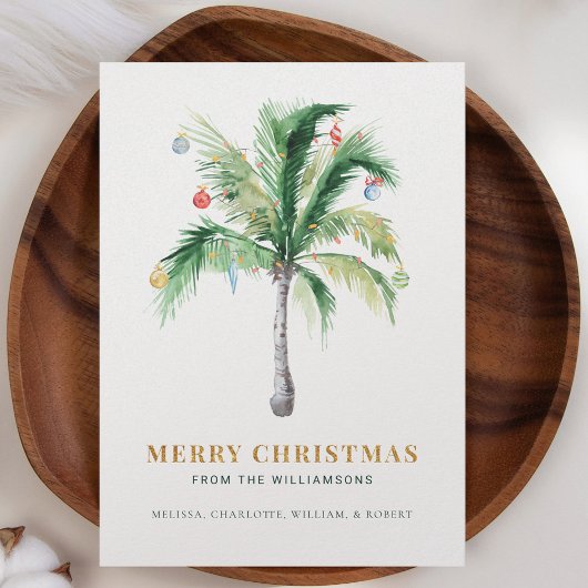 Cartes Pour Fêtes Annuelles Fêtes de Noël Palm Tree
