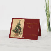 Cartes Pour Fêtes Annuelles Fêtes de Noël par Janz Red Tree (Dos)