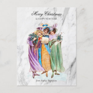 Cartes Pour Fêtes Annuelles Fêtes de Noël Retro sur mesure