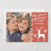 Cartes Pour Fêtes Annuelles Fêtes de Noël Rouge (Devant)