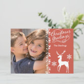 Cartes Pour Fêtes Annuelles Fêtes de Noël Rouge (Debout devant)