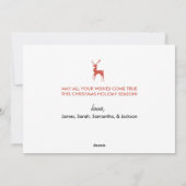 Cartes Pour Fêtes Annuelles Fêtes de Noël Rouge (Dos)