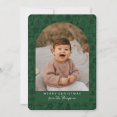 Cartes Pour Fêtes Annuelles Fêtes Vert foncé Scribbles Arch Joyeux Noël (Devant)