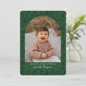 Cartes Pour Fêtes Annuelles Fêtes Vert foncé Scribbles Arch Joyeux Noël (Debout devant)