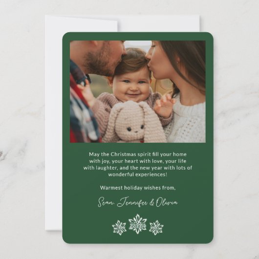 Cartes Pour Fêtes Annuelles Fêtes Vert foncé Scribbles Arch Joyeux Noël (Dos)