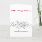 Cartes Pour Fêtes Annuelles Fêtes Vintages de chien (Dos)