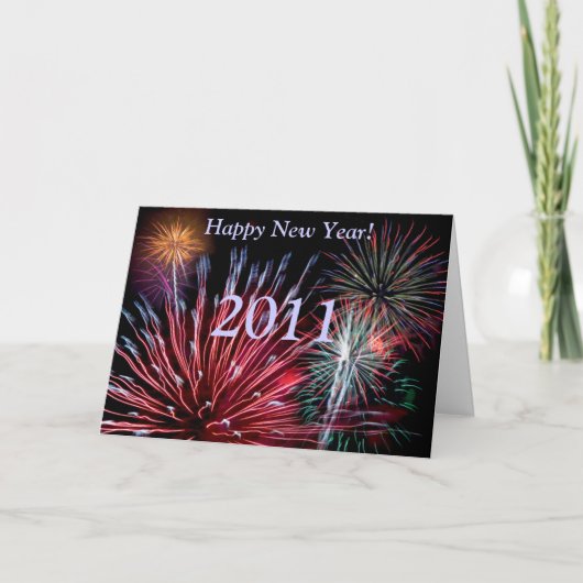 Cartes Pour Fêtes Annuelles Feu d'artifice, Bonne année !, 2013 (Devant)