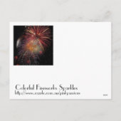 Cartes Pour Fêtes Annuelles Feu d'artifice du Nouvel An (Dos)