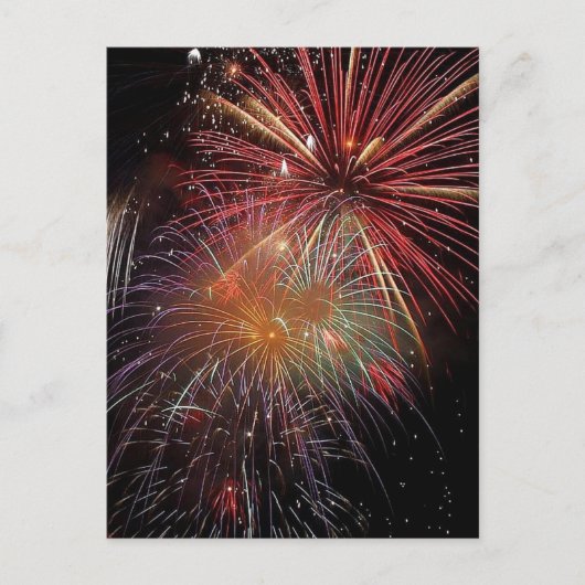 Cartes Pour Fêtes Annuelles Feu d'artifice du Nouvel An (Devant)