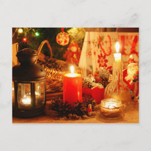 Cartes Pour Fêtes Annuelles Feu de bougies à Noël