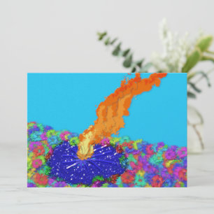 Cartes Pour Fêtes Annuelles Feu de joie de Lag B'Omer graphique moderne juif