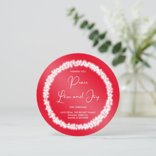 Cartes Pour Fêtes Annuelles Feu de Noël à chaîne brillante (Debout devant)